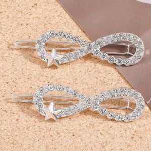Artificial rhinestone Hair clip 1 set
